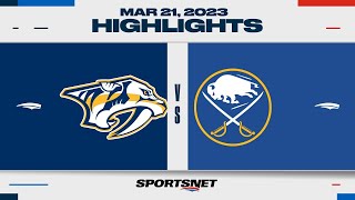 NHL Highlights | Predators vs. Sabres - March 21, 2023