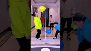 Balloon Popping Competition  This Is Too Exciting#Funnyfamily #Partygames #Shorts #Challenge #Funny