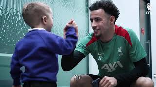 The six year old singing Kopite that captured our hearts  Van Dijk \u0026 Salah meet Isaac