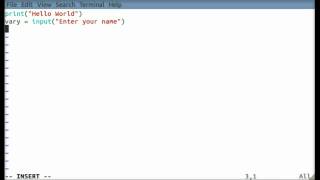 Create, Save and Run Python Program via Ubuntu Terminal