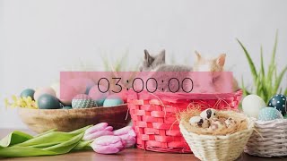 3 minute COUNTDOWN timer - EASTER bunny & Egg theme - For Classroom