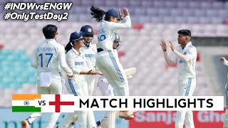 India Women vs England Women 1st Test Day 2 Match Full Highlights Cricket Live Highlights 15/12/2023