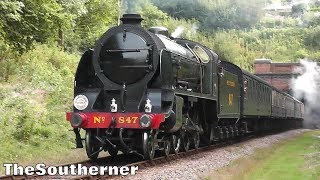 S15 Class 847 thunders up Sharpthorne Tunnel on the Bluebell Railway 11/08/2017