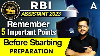 RBI Assistant 2023 | Remember 5 Important Points Before Starting Preparation | by Shubham Srivastava