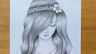 Pencil Sketch drawing | drawing | art video | beautiful girl drawing