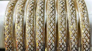 Rhodium Gold Bangles with weight