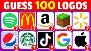 Guess the Logo in 3 Seconds | 100 Famous Logos | Logo Quiz 2023