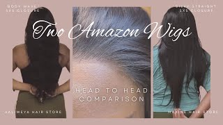 Double Amazon Wig Review | Aaliweya vs Maxine Hair | 5x5 Lace Closure Wigs For Summer | Preplucked