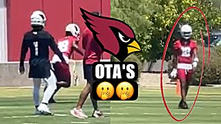 Kyler Murray & Marvin Harrison JR working on SLANTS! | Arizona Cardinals OTA’s W