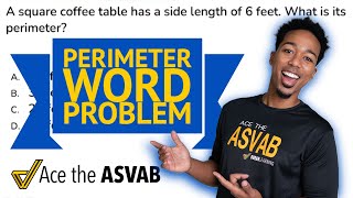 ASVAB Arithmetic Reasoning - Geometry Word Problem Example (Perimeter)