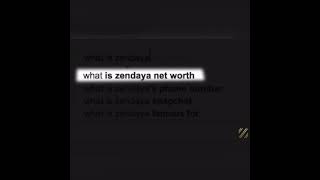 Zendaya Googles Her Net Worth and Reacts