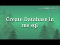 Create Database in MS Sql Without Coding