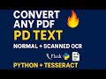 How to Convert Any PDF to Text Using Python & Flask | Normal + Scanned PDF OCR with Tesseract