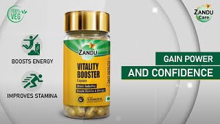 Zandu Vitality Booster Capsule, With Goodness of Ashwagandha, Safed Musli | ZanduCareOfficial