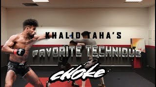 Choke-Basic: UFC fighter Khalid Taha shows his favorite combination.