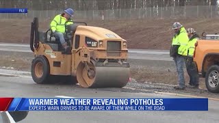 Warmer weather raises pothole concerns on the roads