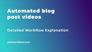 Automatically Create Videos From Blog Posts - Full Tutorial (Plainly + Integromat Tutorial)