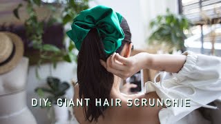how to make a giant hair scrunchie in less than 5 minutes | diy