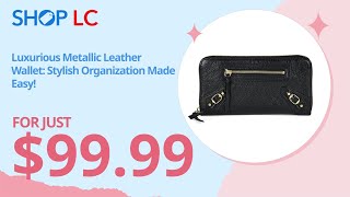 Grand Pelle Black Genuine Leather Bifold Long Wallet