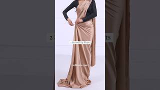 Easy Saree Hip Pleats | engagement saree look | saree for farewell | party wear saree | #shorts