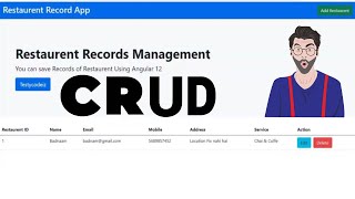 Angular CRUD Application | Build A Basic App From Scratch in Angular |Learn Angular with Testycodeiz
