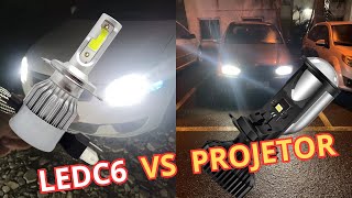 QUAL MELHOR LÂMPADA DE LED AUTOMOTIVA C6 OU MINI PROJETOR?