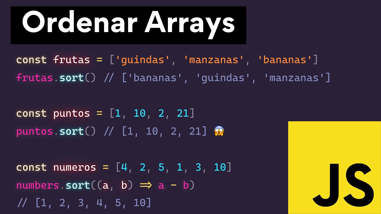 Cómo Ordenar Arrays En JavaScript Con Sort Y Cómo Hacerlo De Forma ...