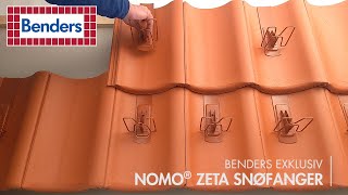 NOMO® ZETA SNØFANGER | montering på Benders Exklusiv enkelkrum takstein