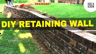 HOW TO BUILD A RETAINING WALL - PART 1 l Full Step-by-Step DIY Project Tutorial & Build