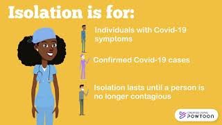 Quarantine Vs. Isolation video: created by the Wachusett Regional School Nurses