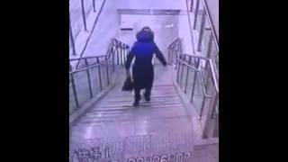 Woman Fall Down Steps