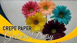 How To Make Gerbera Daisy Flowers | Crepe Paper Flowers #diy #how #howto