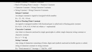 2. Constants, Variables, Data Types in C Programming