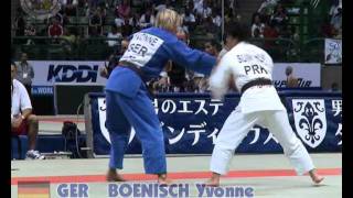 JUDO 2005 World Championships: Sun-Hui Kye 계 순희 (PRK) - Yvonne Bönisch (GER)