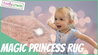 Ivy’s magic rug turns her into any Disney Princess such as cinderella and sleeping beauty!