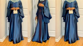 How to cut and sew maxi dress with high low sleeves |DIY dress |DIY Abaya