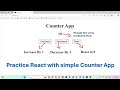 How to create a simple Counter App with React JS using useState hook #bharathedutech