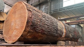 Producing Raw Wood Bulk Bulk | Wood Giant Red Oak | Working In Woodworking Processing Factory