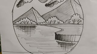 How to draw a simple scenery 🏕️ |simple drawing | @Easyartkid