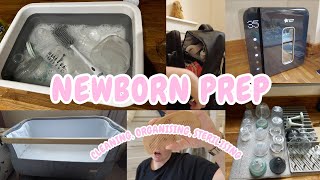 Newborn prep, newborn organisation, sterilising, cleaning before baby arrives, Induction prep uk