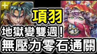 【神魔之塔】地獄變雙週！『項羽』超穩零石！『極光23地獄級』多重分裂【國王所背負的重擔】