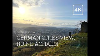 German cities view  |  Ruine Achalm |  Reutlingen  |  Pfullingen  |  Eningen