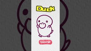 How To Draw a Duck | Cute Animal 🦍🖌️