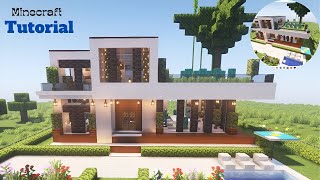 Live Minecraft: Tutorial Modern Home how to Build V13 #minecraft #minecrafttutorial #live