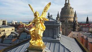 DRESDEN, GERMANY, HD, aerial video