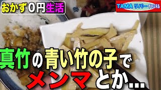 【おかず０円生活】真竹の青い竹の子でメンマとか料理する♪