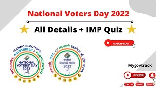 National Voters Day | 25th Jan 2022 | All Details & IMP Questions | Theme | Importance | Events