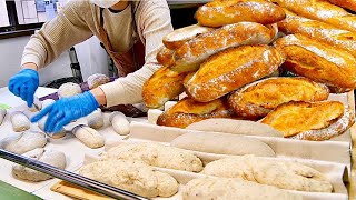 Freshly baked bread makes a sound!  Adheres to a wonderful bakery that makes hard bread.