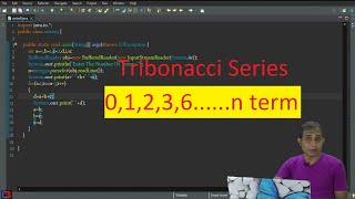Tribonacci Series (0,1,2,3,6,..) in Java Programming Language. (Part-5)