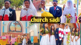 Amit \u0026 Preeti church marriage चर्च में शादी ऐसा होता है | RC Church marriage